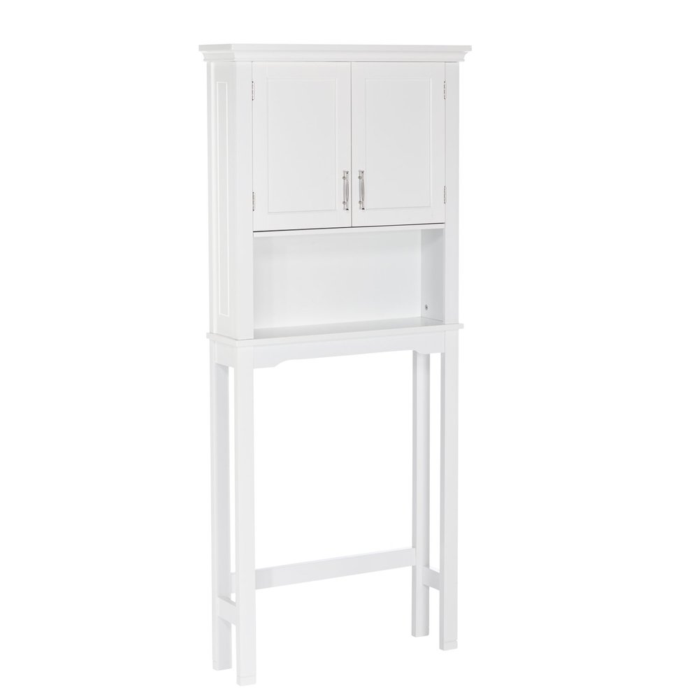 RiverRidge Somerset Spacesaver Over The Toilet Storage Cabinet White with Adjustable Shelves - Space-Saving Bathroom Medicine Cabinet