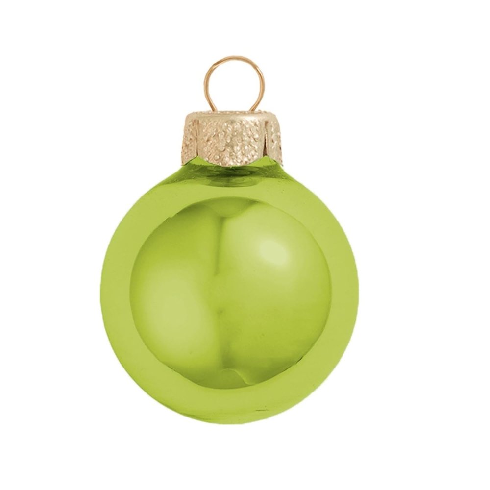 12ct Shiny Soft Yellow Glass Ball Christmas Ornaments 2.75" (70mm)