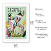 1948 Carnival Havana Cuba - Two Months of Fiestas February and March - Vintage Travel Poster by Enrique Caravia c.1948 - Fine Art Rolled Canvas Print 16in x 20in view 2