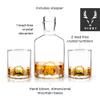 Viski Mountain Decanter and Tumbler Set, Percect for Scotch and Bourbon, Hand-Blown Whiskey Gifts for Men, Set of 3, 24oz Decanter, 9oz Tumblers view 2