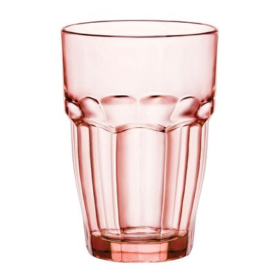 Bormioli Rocco 418980B03321990 Rock Bar Lounge Beverage Glass 12.5 oz, Peach