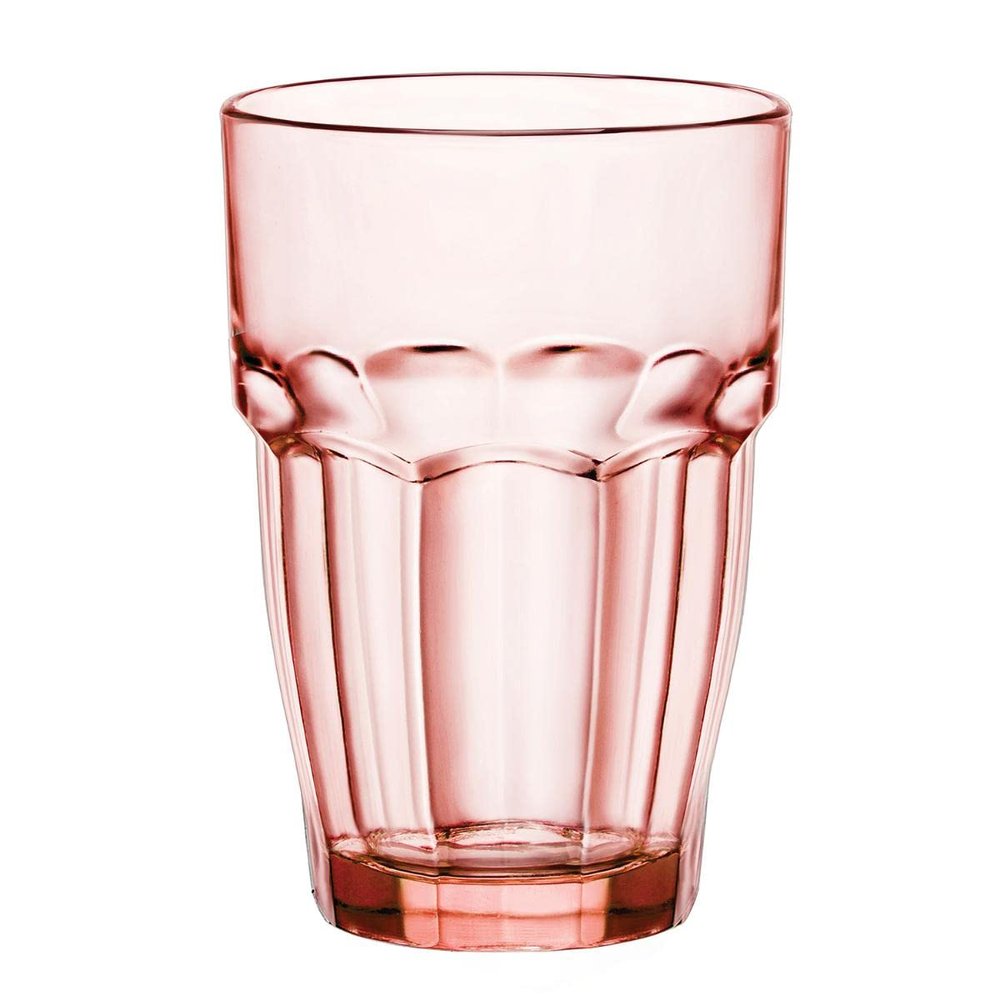 Bormioli Rocco 418980B03321990 Rock Bar Lounge Beverage Glass 12.5 oz, Peach