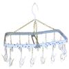 Nishida 11117 Laundry Hanger, Square Hanger Little, Includes 16 Pinches, Polka Dot Blue, Approx. W 20.3 x D 7.9 x H 10.6 inches (51.5 x 20 x 27 cm) view 1