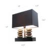 Elegant Designs LT1036-BLK Rectangular Dual Stacked Stone Ceramic Table Lamp, Black view 2