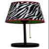 Simple Designs LT3000-ZBA Fun and Funky Zebra Print Shade Metal Table Lamp, Black view 1