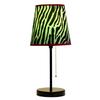 Simple Designs LT3000-ZBA Fun and Funky Zebra Print Shade Metal Table Lamp, Black view 2