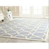 SAFAVIEH Cambridge Collection Area Rug - 5' x 8', Light Blue & Ivory, Handmade Moroccan Wool, Ideal for High Traffic Areas in Living Room, Bedroom (CAM125A) view 3