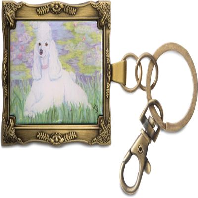Pavilion Gift Company- Poodle - 2" x 2.75" Keychain Poodle Dog Lover Dog Parent Dog Mom Dog Dad Dog Doggy Puppy K9 Accessory