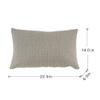 A&B Home Acrylic Knitted Decorative Throw Pillow - Sweater Square Warm Cushion, Pillows with Filling Waist Covers Textile for Couch Bed, Home Accent Decor, Gray, 22" x 14" view 2
