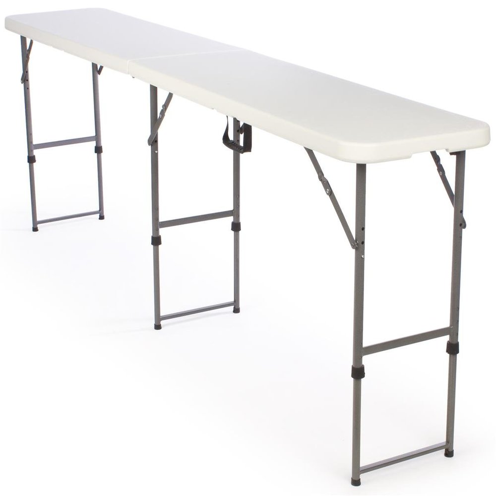 Adjustable-Height Folding Tables are Portable and Can Be Adjusted to 3 Separate Heights