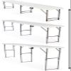 Adjustable-Height Folding Tables are Portable and Can Be Adjusted to 3 Separate Heights view 2