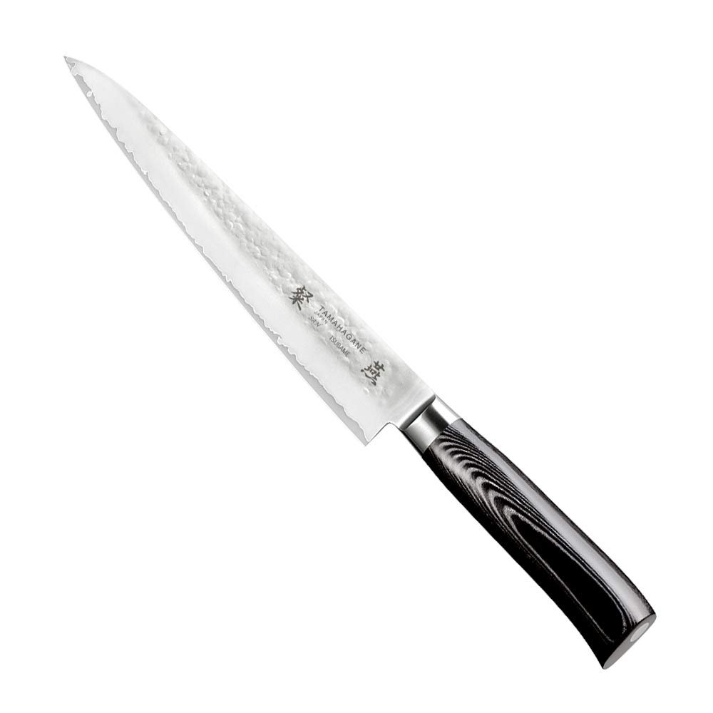 Tamahagane San Tsubame Micarta Hammered Carving Knife 8-inch