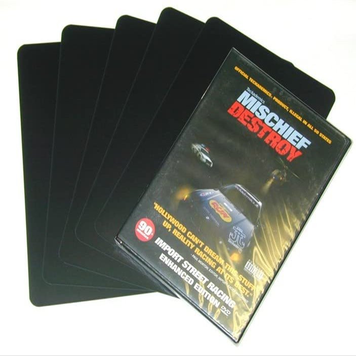 (600) Black Standard 20mil DVD Case Divider Cards - 5 5/8" x 8 1/2" - #DVNS85BK20