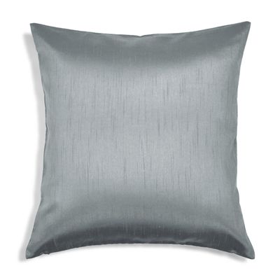 Aiking Home Solid Faux Silk Euro Sham/Pillow Cover, Zipper Closure, 24 by 24 Inches, Charcoal