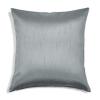 Aiking Home Solid Faux Silk Euro Sham/Pillow Cover, Zipper Closure, 24 by 24 Inches, Charcoal view 1