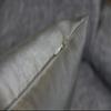 Aiking Home Solid Faux Silk Euro Sham/Pillow Cover, Zipper Closure, 24 by 24 Inches, Charcoal view 3