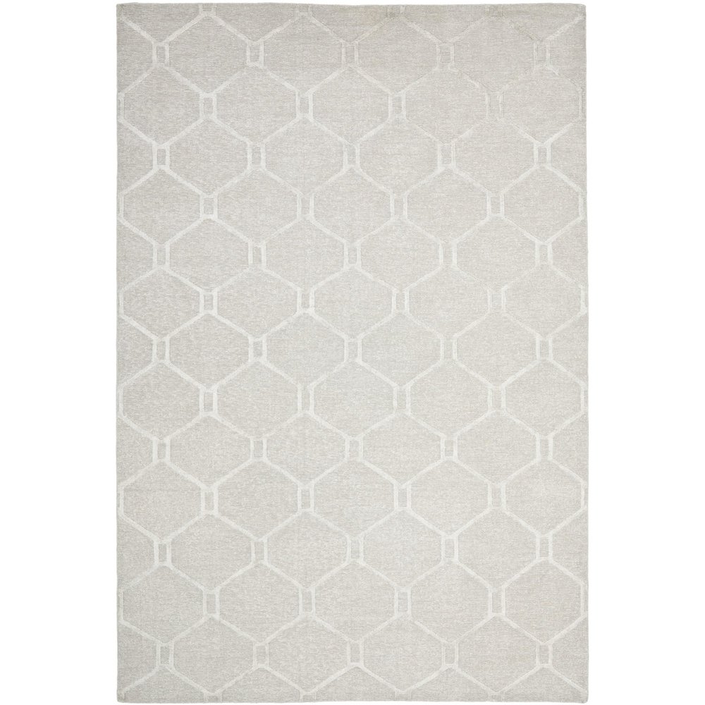 Martha Stewart x SAFAVIEH Area Rug Collection - 6' x 9', Bedford Grey, Hand-Knotted Linen, Ideal for Living Room, Bedroom, Office, Dining Space (MSR5753B)