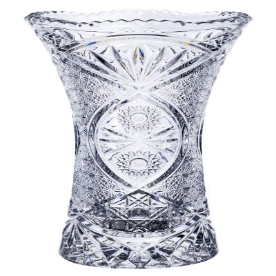 Aderia R-739 Glass Vase, Solitaire, LL [Diameter Approx. 6.6 x Height 11.2 inches (16.8 x 28.5 cm), Crystal], Made in Japan, Transparent