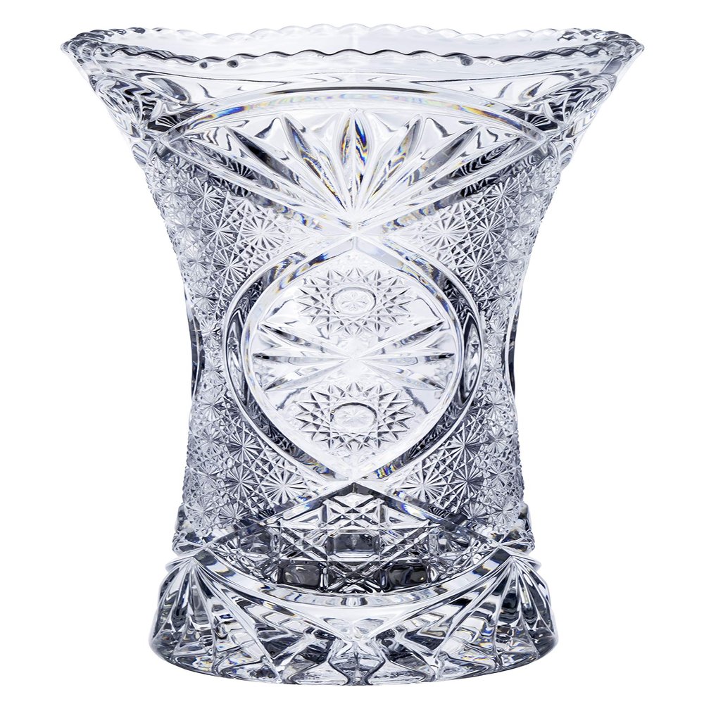 Aderia R-739 Glass Vase, Solitaire, LL [Diameter Approx. 6.6 x Height 11.2 inches (16.8 x 28.5 cm), Crystal], Made in Japan, Transparent