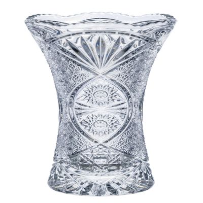 Aderia R-734 Glass Vase Solitaire, M, Diameter 4.7 x Height 8.1 inches (12 x 20.5 cm), Crystal, Made in Japan