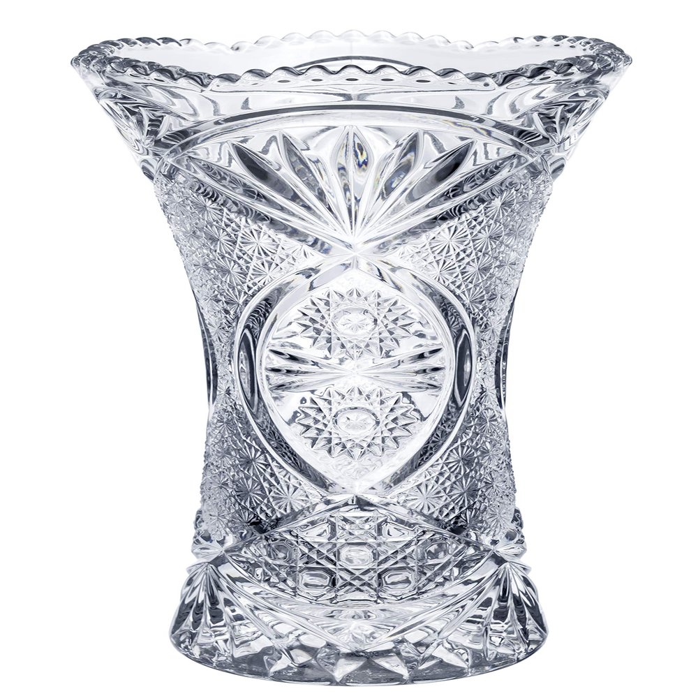 ADERIA R-738 Clear 02. Height 9.4 inches (24.0 cm) Crystal Solitaire Vase, L