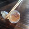 ADERIA F77428 Tsugaru Vidro Chopsticks Rest, Gourd, Amber, Made in Japan, Fashionable, Cute, Glass Gift, Women, Mother's Day, Father's Day, Couples, Men, Housewarming Celebration, Marriage, Greetings, view 2