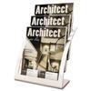 deflecto 693745 Three-Tier Magazine Holder, 11 1/4w x 6 15/16d x 13 5/16h, Silver view 1
