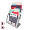 deflecto 693745 Three-Tier Magazine Holder, 11 1/4w x 6 15/16d x 13 5/16h, Silver view 2