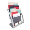deflecto 693745 Three-Tier Magazine Holder, 11 1/4w x 6 15/16d x 13 5/16h, Silver view 3
