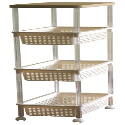 Heiwa Industries TW-4 Kitchen Wagon, Basket Wagon, Slim, 4 Tiers, Ivory
