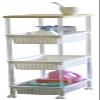 Heiwa Industries TW-4 Kitchen Wagon, Basket Wagon, Slim, 4 Tiers, Ivory view 4