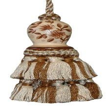 123 Creations C091BR Toile-Brown Hand Painted Tassel