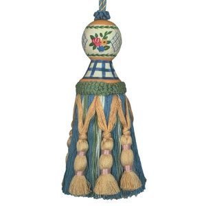 123 Creations C201B Carolyn-Blue Hand Painted Tassel