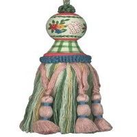 123 Creations C201G Carolyn-Green Hand Painted Tassel
