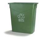 Carlisle TrimLine Recycling Waste Container Green, 23 gal (Case of 4)