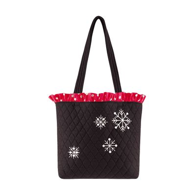 C&F Home Snowflake Ruffle Tote Ruffle Tote Multi