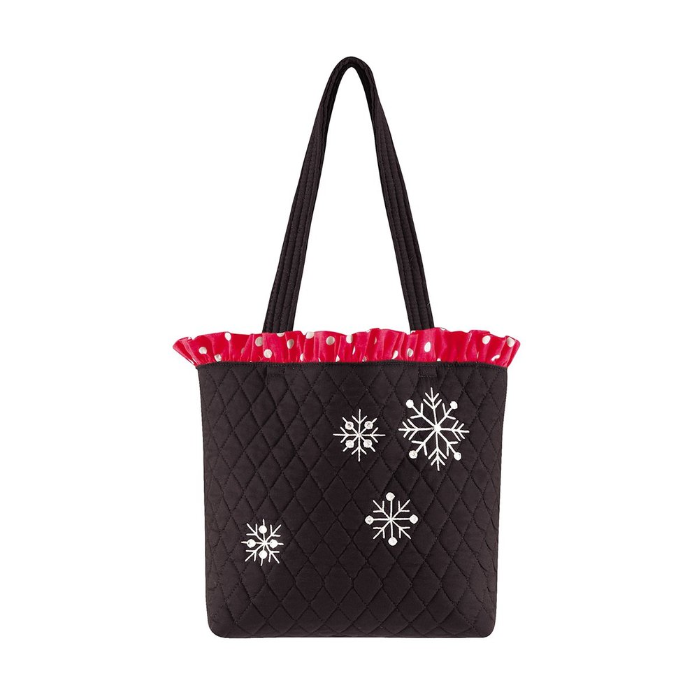 C&F Home Snowflake Ruffle Tote Ruffle Tote Multi