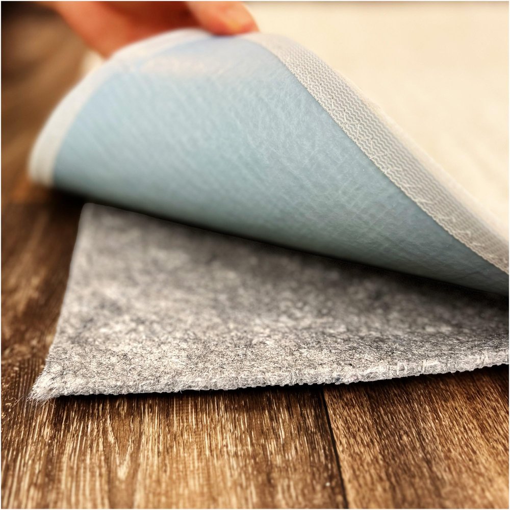 KOECKRITZ 6' x 6' Square Non-Slip Rug Pad Gripper - 1/4 Thick Felt & Rubber Duo-Lock - Safe for All Floors & Hardwoods - Protects Floors, Keeps Rugs Flat