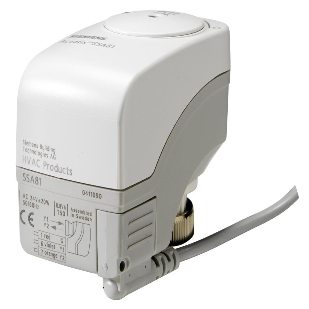 Siemens SSA81U Zone Valve Electronic Actuator with 3 Position Control Signal and Non Spring Return