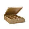 Bredemeijer Tea Box 9-compartments Bamboo whitehout Window, Brown, 29.2 x 23.4 x 8.8 cm view 1
