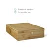 Bredemeijer Tea Box 9-compartments Bamboo whitehout Window, Brown, 29.2 x 23.4 x 8.8 cm view 2