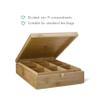 Bredemeijer Tea Box 9-compartments Bamboo whitehout Window, Brown, 29.2 x 23.4 x 8.8 cm view 3