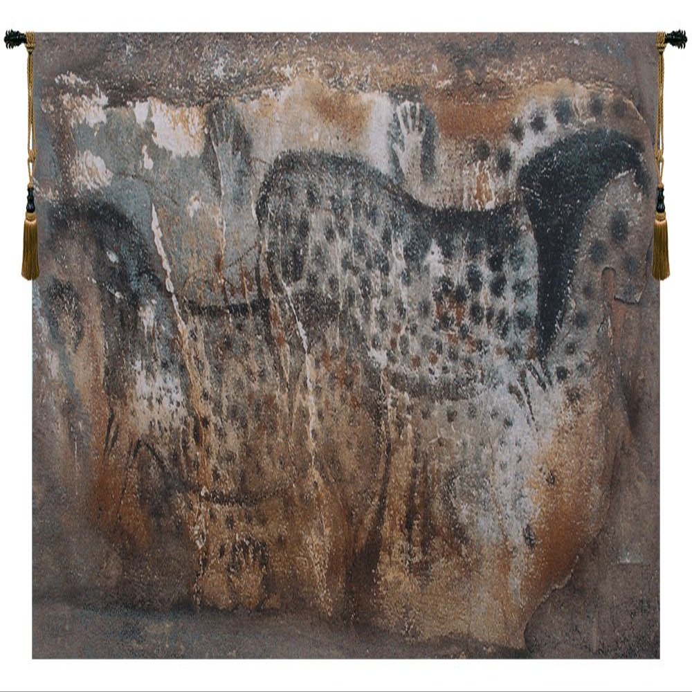 Hands And Horses Belgian Tapestry Wall Hanging - 61 in. x 36 in. Cotton/Treveria/Wool by Charlotte Home Furnishings