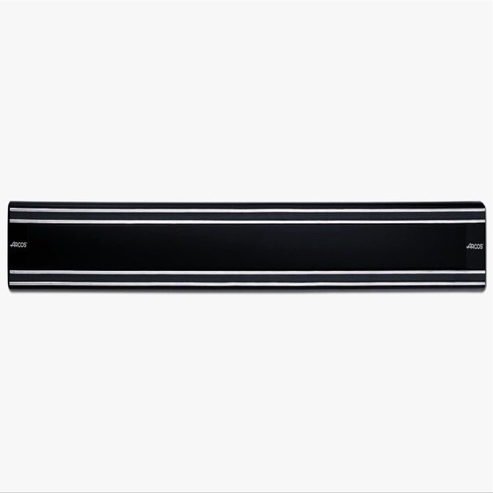 Arcos Magnetic Knife Holder for Kitchen, Wall Organizer, 500 x 45 mm, PVC and Steel, Black, Space-Saving and Safe Storage Solution