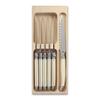 Andre Verdier Laguiole 6-Piece Steak Knife Set Debutant Collection Stainless-Steel and Resin Handle in Ivory view 1