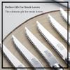 Andre Verdier Laguiole 6-Piece Steak Knife Set Debutant Collection Stainless-Steel and Resin Handle in Ivory view 4