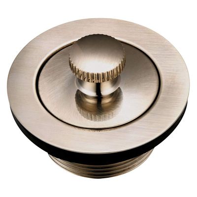 Bath Overflow Lift and Lock Strainer Finish: Brushed Nickel