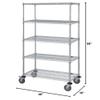 Quantum Storage Systems M1848C46-5 Wire Wheels Shelves Chrome 5 Shelves 69" H x 48" W x 18" D view 2