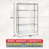 QUANTUM STORAGE SYSTEMS WR54-2448C-5 Starter Kit Wire Shelves Chrome 5 Shelves 54" H x 48" W x 24" D view 2