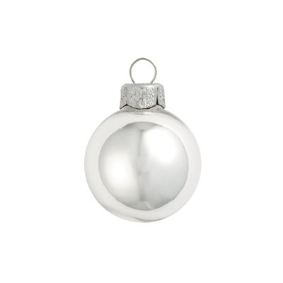 12ct Shiny Silver Glass Ball Christmas Ornaments 2.75" (70mm)